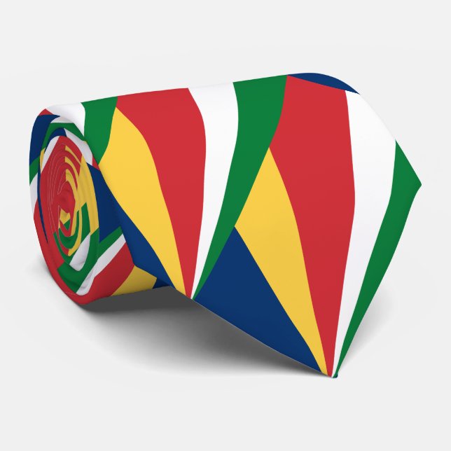 Seychelles Flag Neck Tie (Rolled)