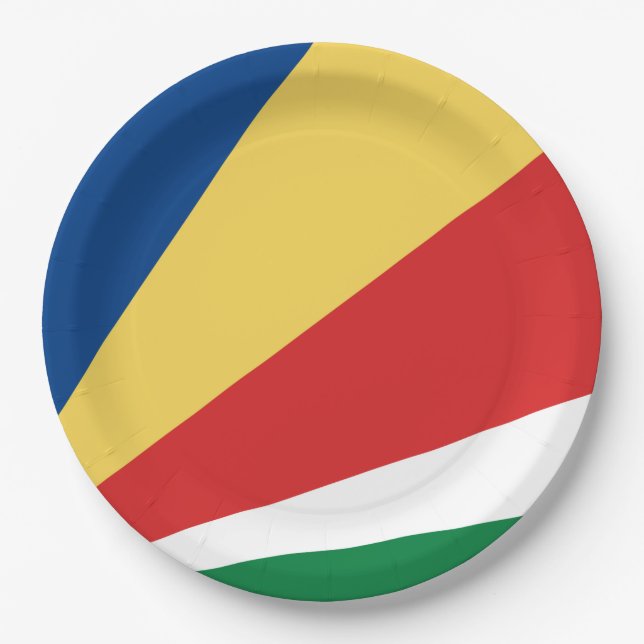 Seychelles Flag Paper Plates (Front)