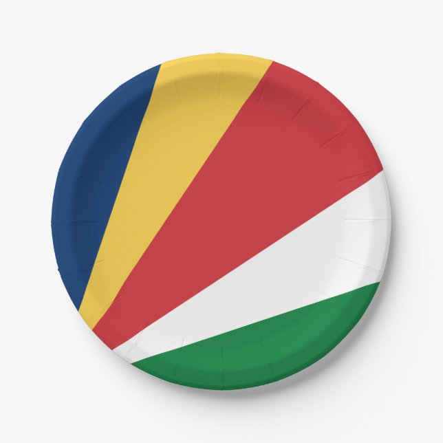 Seychelles Flag Paper Plates (Front)