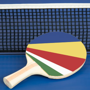 Seychelles flag ping pong paddle