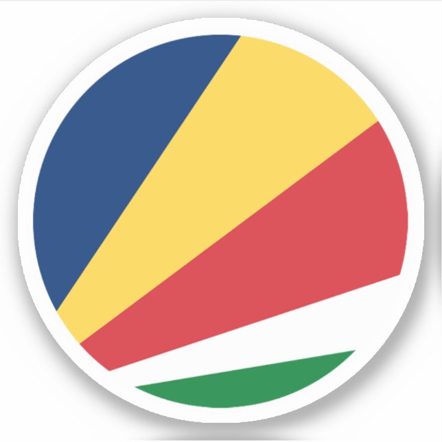 Seychelles Flag Round Sticker (Front)