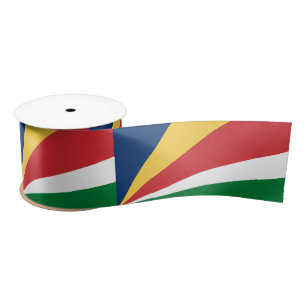 Seychelles Flag Satin Ribbon