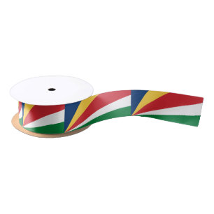 Seychelles Flag Satin Ribbon