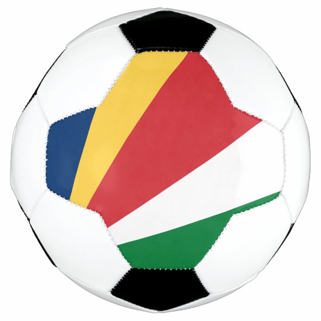 Seychelles Flag Soccer Ball (Front)