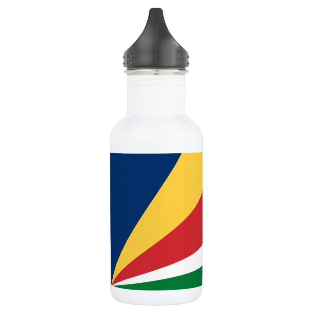 Seychelles Flag Stainless Steel Water Bottle (Left)