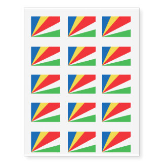 Seychelles Flag Temporary Tattoos