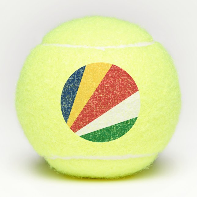 Seychelles Flag Tennis Balls (Front)