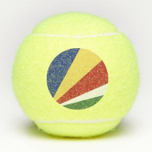 Seychelles flag tennis balls