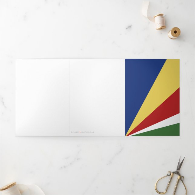 Seychelles flag Tri-Fold card (Outside)