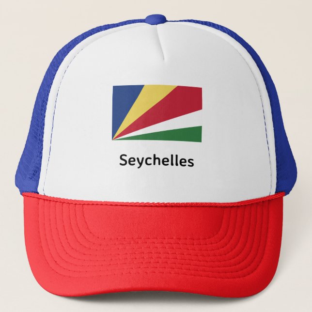 Seychelles Flag Trucker Hat (Front)