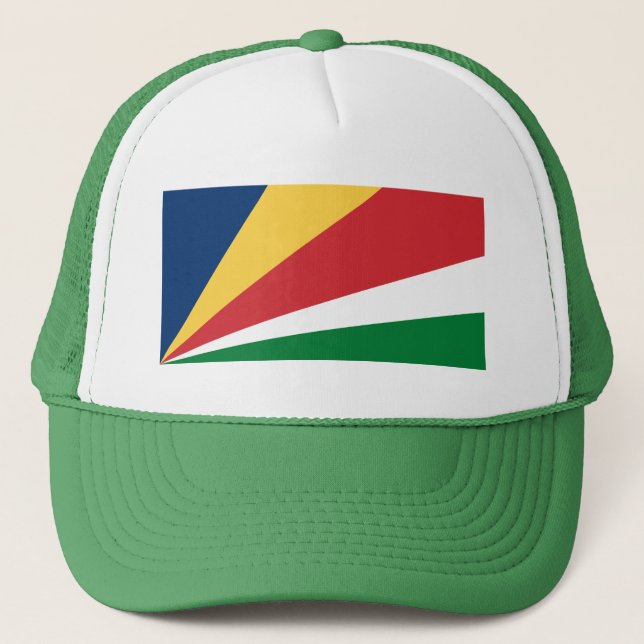 Seychelles Flag Trucker Hat (Front)