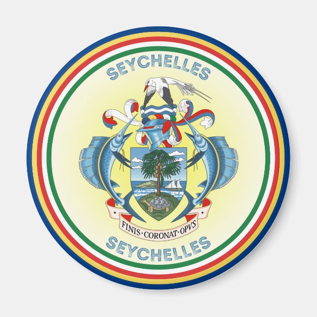 Seychelles Heritage Emblem Magnet (Front)