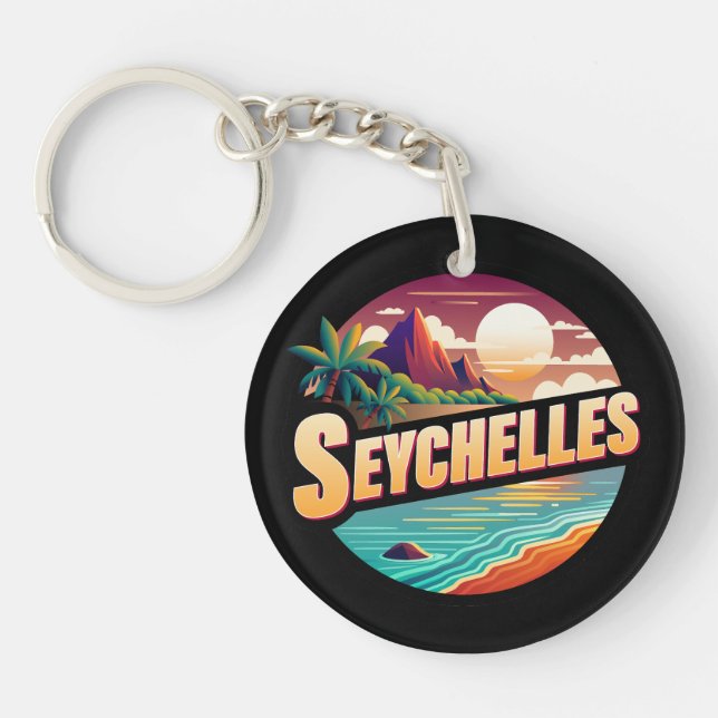 Seychelles Islands Indian Ocean Keychain (Front)