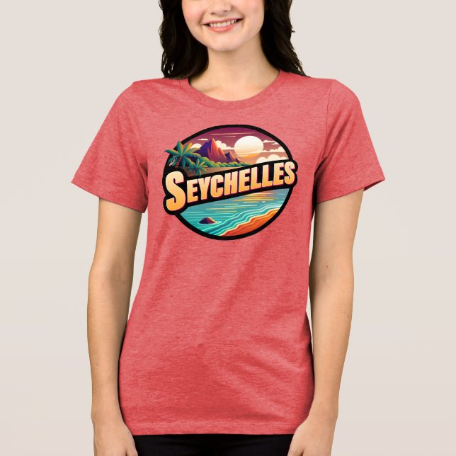Seychelles Islands Indian Ocean Tri-Blend Shirt (Front)