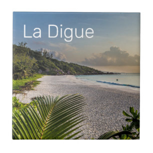 Seychelles La Digue Sunset Beach Holiday Souvenir Ceramic Tile