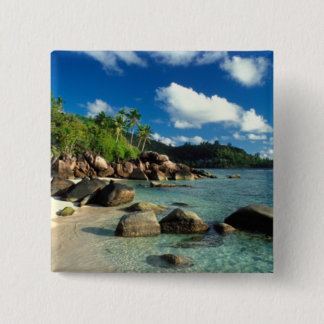 Seychelles, Mahe Island, Anse Royale Beach. 3 Button (Front)