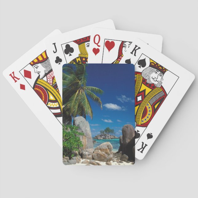 Seychelles, Mahe Island, Anse Royale Beach. Poker Cards (Back)