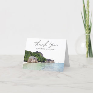 Seychelles Photo Blank Letterpress Thank You Card