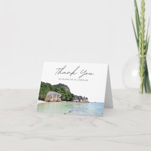 Seychelles Photo Blank Thank You Card (Front)