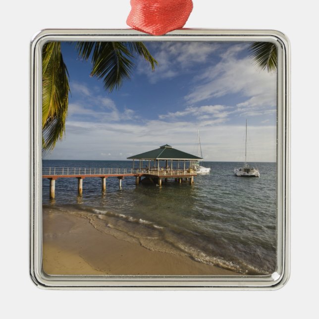 Seychelles, Praslin Island, Anse Bois de Rose, Metal Ornament (Front)
