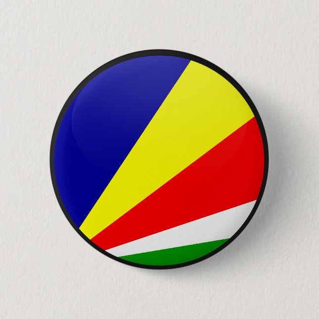 Seychelles quality Flag Circle Pinback Button (Front)