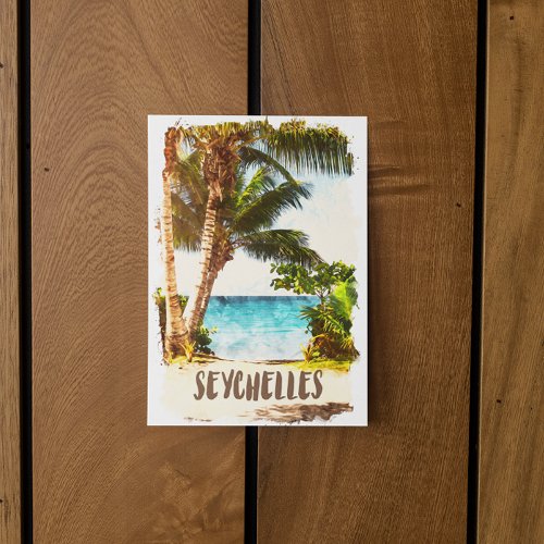 Seychelles Tropical Island Scenery View Postcard
