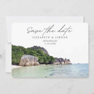 Seychelles Wedding Save the Date Invitation