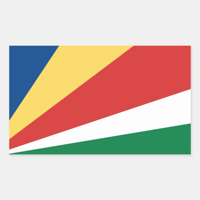 Seychellois Flag, Flag of Seychelles Rectangular Sticker (Front)