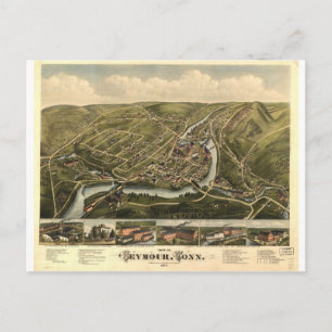 Seymour Connecticut in 1879 Postcard
