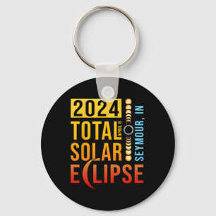Seymour Indiana Total Solar Eclipse 2024 Keychain