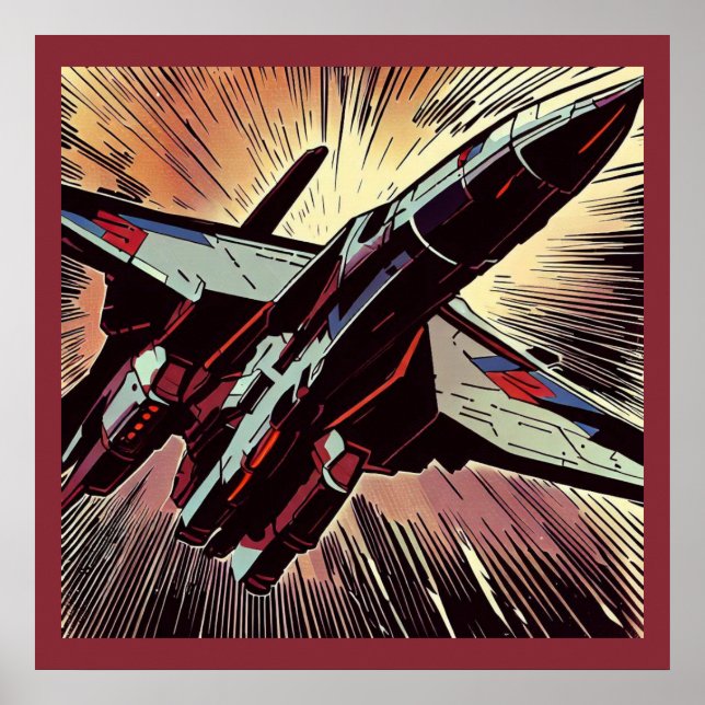 SF - Anime Starfighter Woodcut 2 Poster (Front)