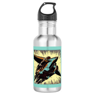 SF - Anime Starfighter Woodcut 3 Stainless Steel Water Bottle