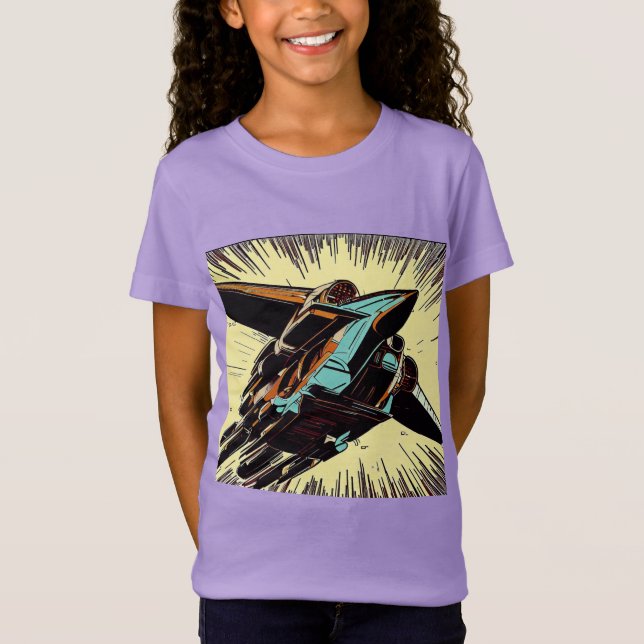 SF - Anime Starfighter Woodcut 3 T-Shirt (Front)