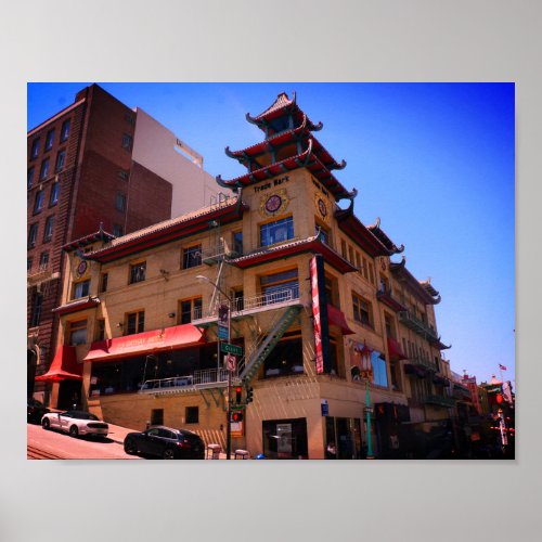 SF Chinatown Trade Mark Building Poster