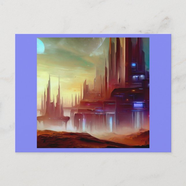 SF City On a Strange Planet 1 Postcard (Front)