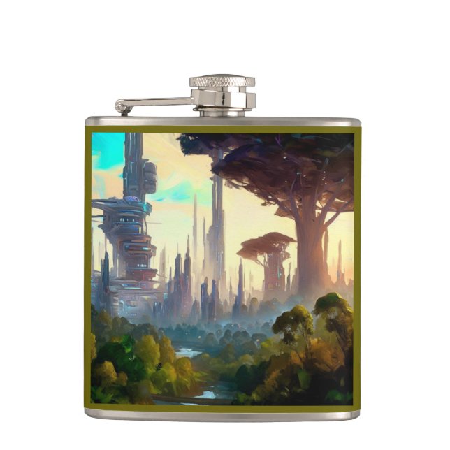 SF - City On Forest Planet 1 Flask (Front)