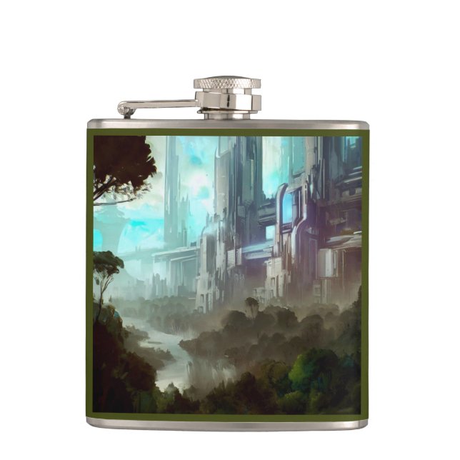 SF - City On Forest Planet 4 Flask (Front)