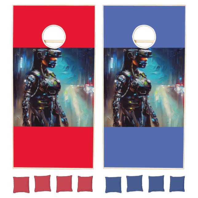 SF - Cyberpunk Hero (2) Cornhole Set (Set)