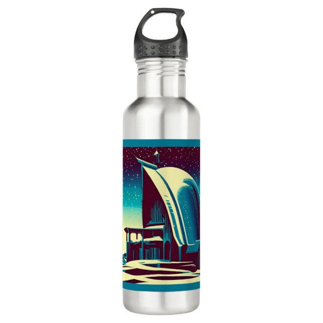 SF Futuristic Church 1 Stainless Steel Water Bottle (Front)