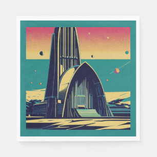 SF Futuristic Church 3 Napkins