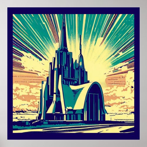 SF Futuristic Church 3 Poster
