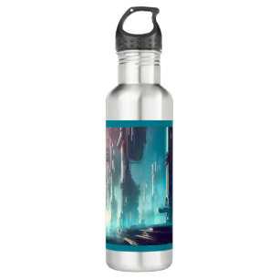 SF Futuristic City 1 Stainless Steel Water Bottle