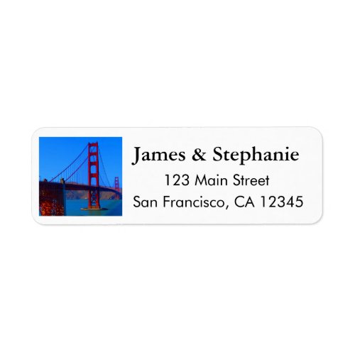 SF Golden Gate Bridge 7_2 Return Address Labels