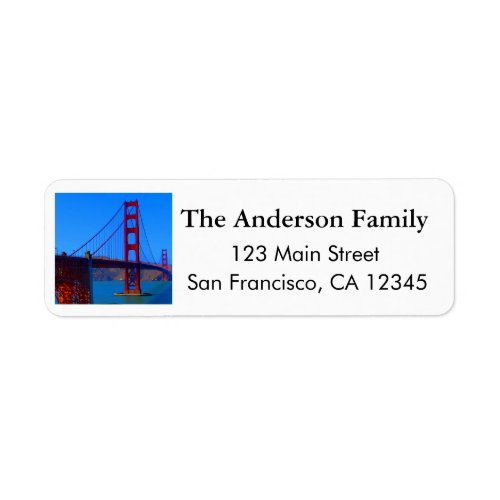 SF Golden Gate Bridge 7_3 Return Address Labels