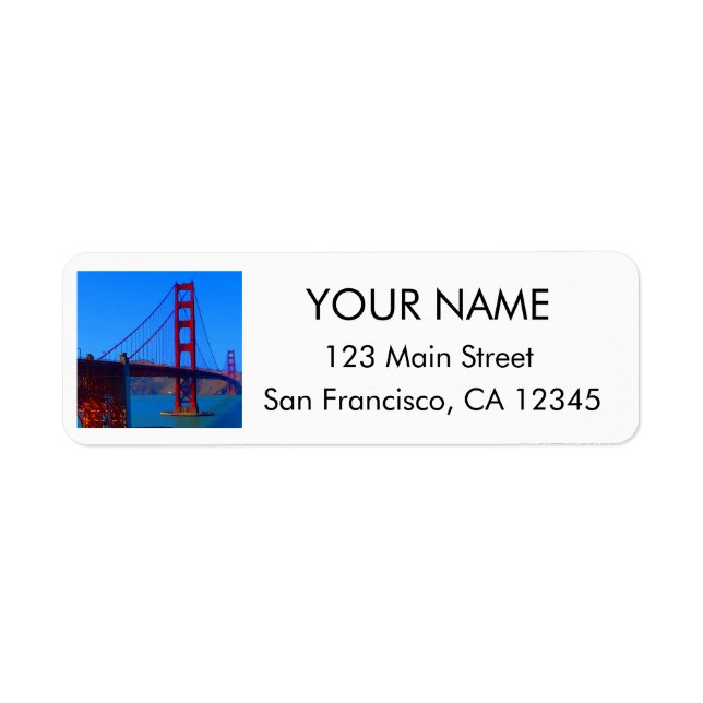 SF Golden Gate Bridge #7 Return Address Labels (Front)