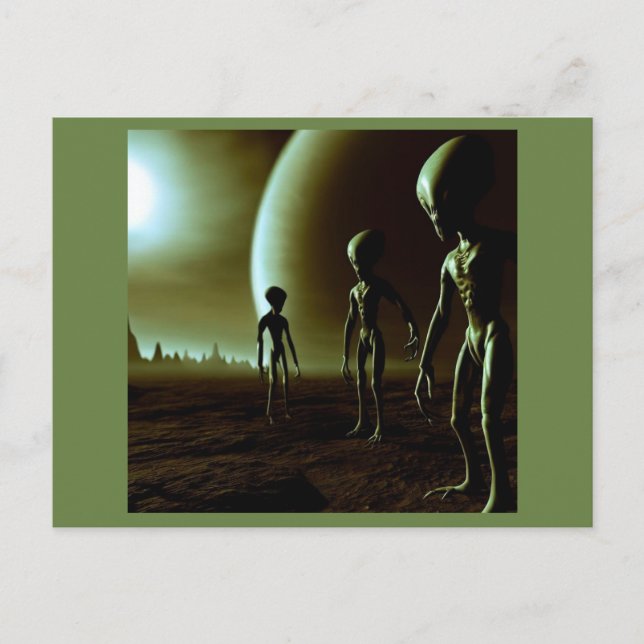 SF Gray Aliens 1 Postcard (Front)
