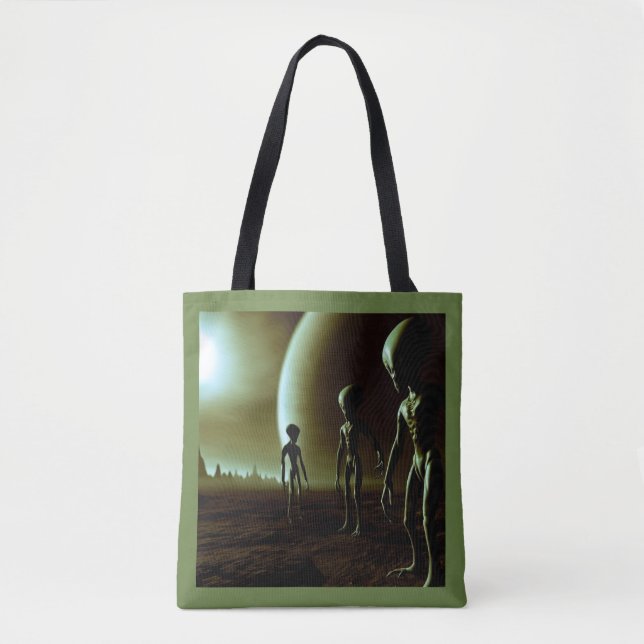SF Gray Aliens 1 Tote Bag (Front)