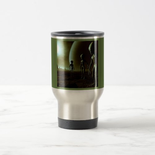 SF Gray Aliens 1 Travel Mug