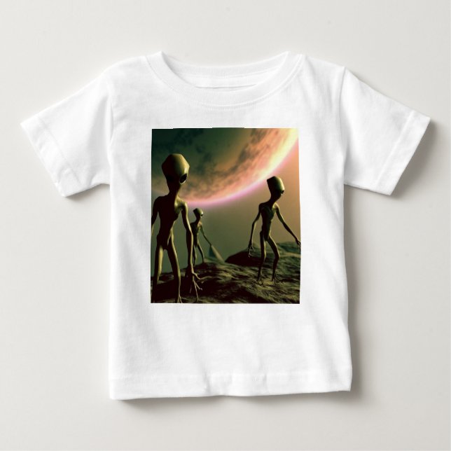 SF Gray Aliens 2 Baby T-Shirt (Front)