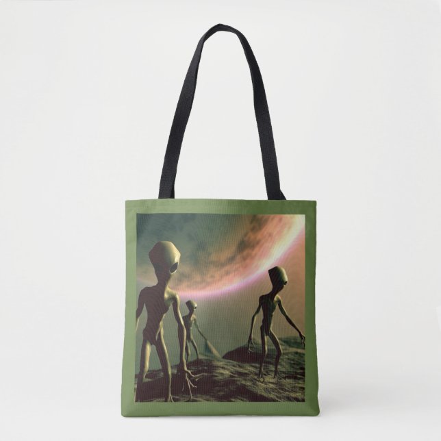 SF Gray Aliens 2 Tote Bag (Front)